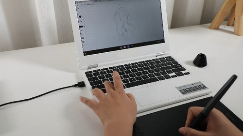 Tableta Digitalizadora Grafica Huion H610pro V2 Dibujo Arte Color Negro