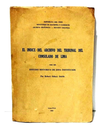 Indice Archivo Tribunal Consulado De Lima 1948