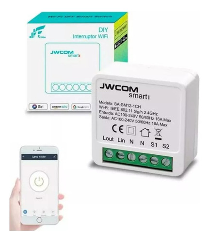 Interruptor Smart Switch Relé Inteligente Wifi 16a Diy Jwcom