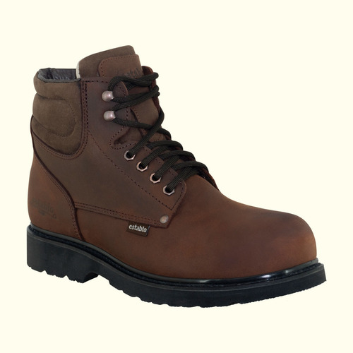 Bota Industrial De Trabajo Casco De Acero Establo Modelo 504