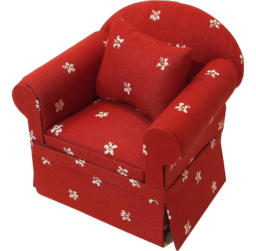 Silla De Sofá De Casa Muñeca Con Otomano, Sillón De Muebles