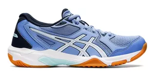 Tenis Volleyball Asics Gel-rocket 10 Azul Mujer 1072a056.403