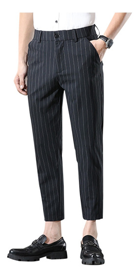 Pantalon De Vestir Negro Con Rayas Para Hombre | MercadoLibre 📦 Pantalon De Vestir Negro Con Rayas Para Hombre | MercadoLibre 📦