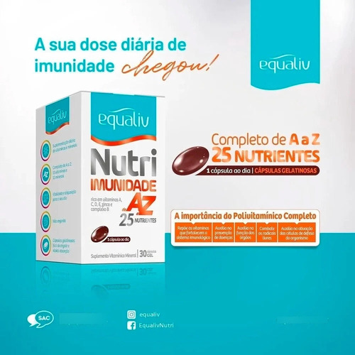 Equaliv Nutri Imunidade De A A Z Zinco Complexo B 30 Caps