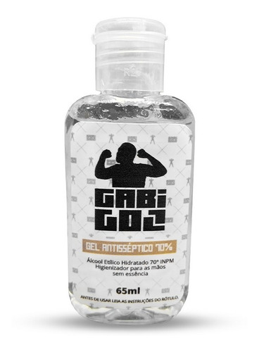 Imagem 1 de 1 de Gel Antisséptico Branco Frasco 65ml Oficial Gabigol