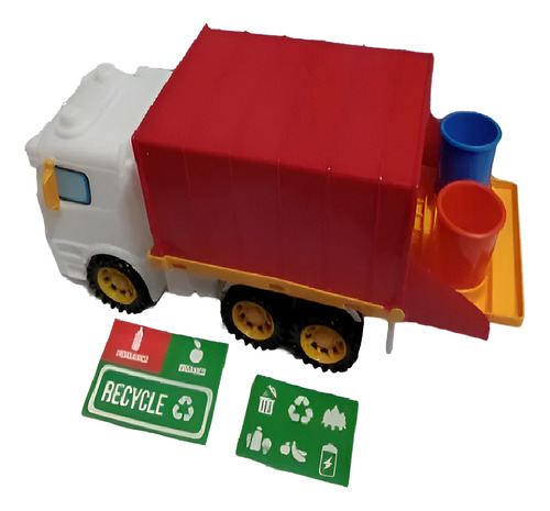 Camión De Basura Con 24 Accesorios De Plástico, Didáctico