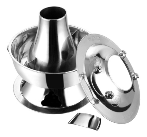 Cobre Olla Shabu Olla Multiusos División Plateada De 30cm
