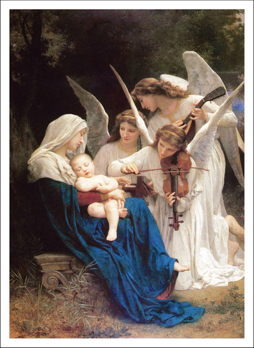 Lienzo En Tela. Canto De Angeles. 50x70cm