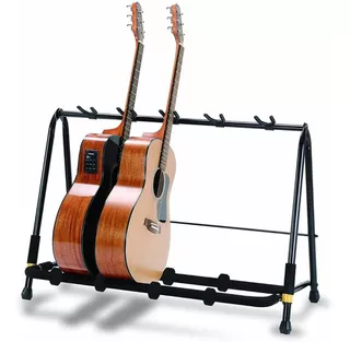 Hercules Gs525b Atril Soporte Stand Para 5 Guitarras / Bajos Color Negro