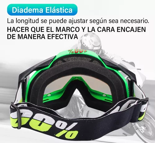 Gafas de moto cross, gafas de esquí para hombre y mujer, anti-UV, a prueba  de viento, a prueba de po JM