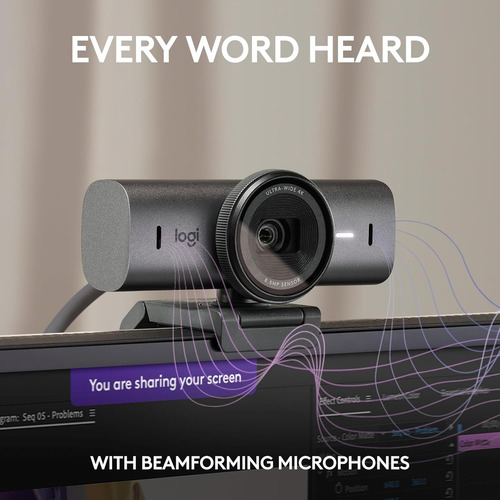 Camara Web Logitech Mx Brio Ultra Hd 4k Webcam 60fps
