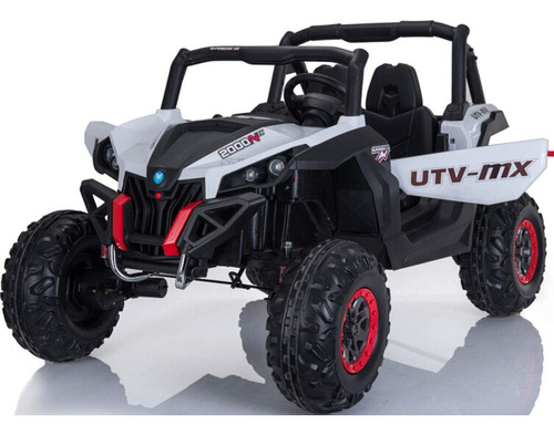 Mototec Mini Moto Utv 4x4 12v Blanco (2.4ghz Rc)