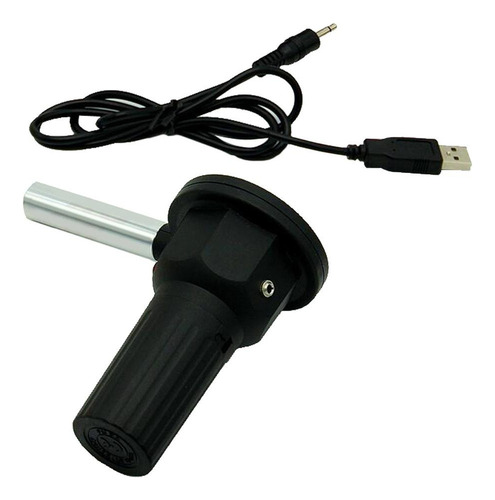 - Ventilador Elétrico Portátil Para Churrasco Com Cabo Usb