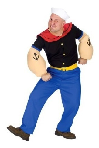 Disfraz Para Fiesta Halloween Popeye Para Hombre Talla Chico