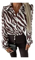 Comprar Blusas De Gasa Casual Elegante Manga Larga Blusas Para Mujer