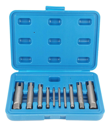 Juego De 10 Extractores De Tornillos De Acero Cabezas Rotas