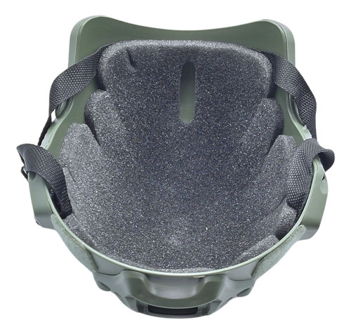 Casco Táctico Militar Con Lampara Recargable Para Niño Verde Lampara Y 3 Parches