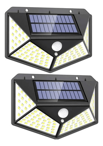 Lampra Reflector Solar  De 100leds Con Sensor De Movimiento 