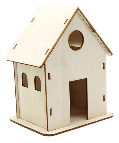 4 Nido De Pájaros De Madera Para Bricolaje, 15cmx12cmx10cm