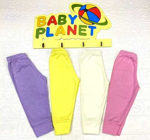 4  Pants Ligeros Colores Pastel Para Bebés, 100% Algodón 