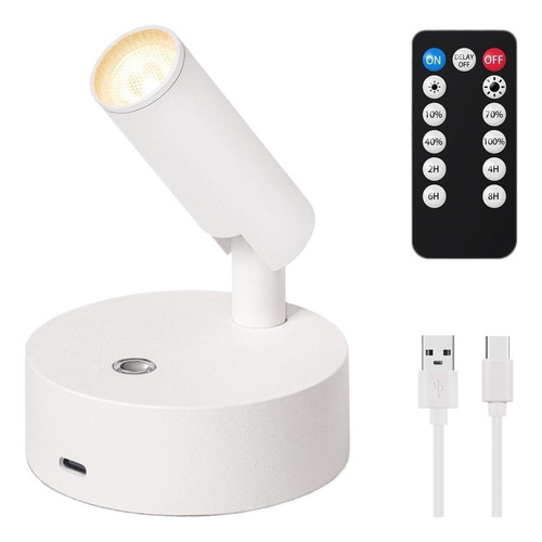 Foco Led Inalámbrico For Interiores Con Control Remoto,