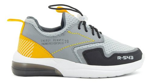 Tenis Roddyck Deportivo Running Niño Gris/negro 18-25