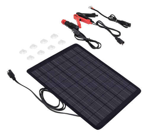 Cargador Solar De 10 W Con Enchufe De Encendedor, Pinzas Lag