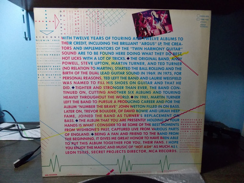 Wishbone Ash Live 1982 Lp Nac Savoy Spooky Camel Budgie Tull (Usado)