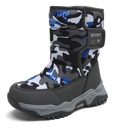 Botas De Nieve Impermeables Con Forro Polar Para Niños