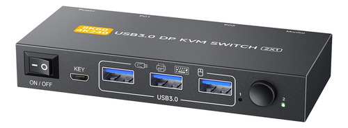 Monitores Dp Kvm 1 2 Computadores 8k @60hz