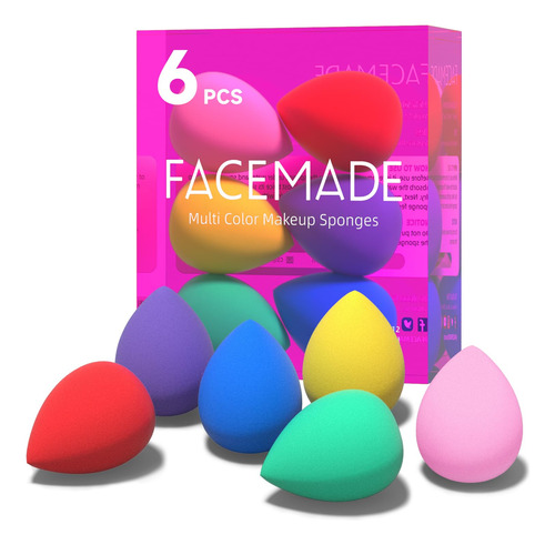 Facemade Juego De 6 Esponjas De Maquillaje, Esponjas De Maqu