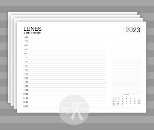 Agenda 2023/1 Dia X Hoja .pdf Imprimible Caballito 