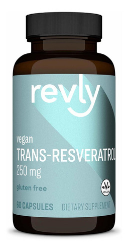 Revly Trans-resveratrol, 250 Mg, 60 Cápsulas, Suministro De 