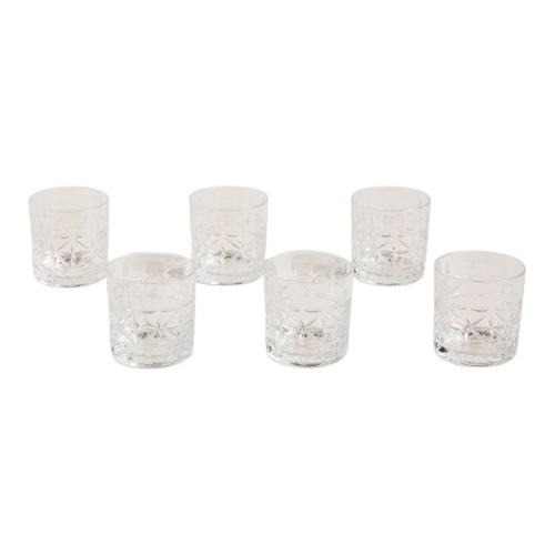 Set X 6 Vasos De Whisky Vidrio Drops 300 Ml