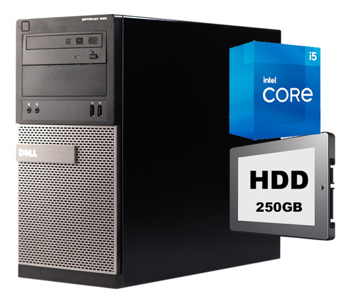 Torre Pc Computadora Intel Core I5 250gb Hdd 4gb Ram Win10 (Reacondicionado)