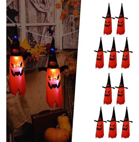 10 Piezas De Decoración De Luz De Halloween Lámpara De
