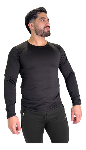 Remera Camiseta Termica Frisada Hombre Invierno