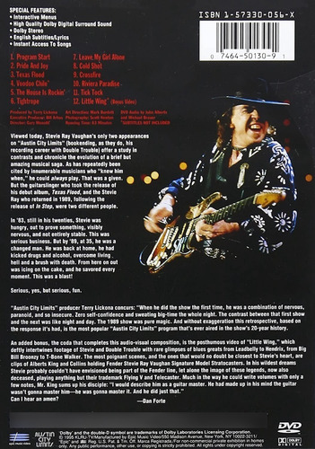 Imagen 2 de 2 de Stevie Ray Vaughan Live From Texas Dvd Nuevo Importado