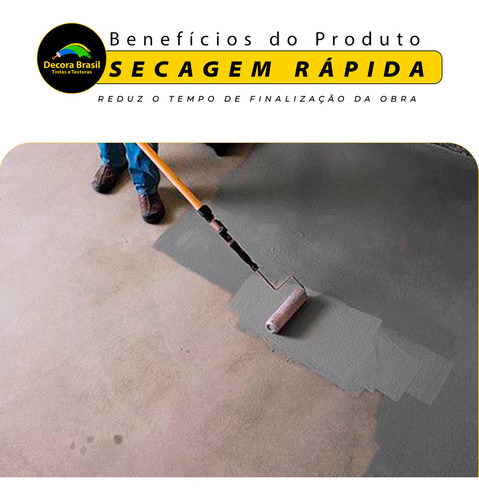 Tinta Piso Premium A Base D'água Decora Brasil 800 Ml Acabamento Fosco Cor Concreto