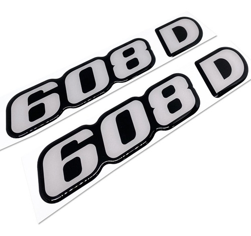 Imagem 4 de 5 de Kit Faixa Lateral Mercedes Benz 608 D + Emblemas Resinados
