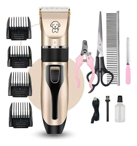 Máquina Tosa Sem Fio Pet Animal Cães Gato Tesoura Alicate Cor Dourada 110v/220v