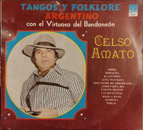 Celso Amato Tangos Y Folklore Argentino Disco Vinilo Sellado (Usado)