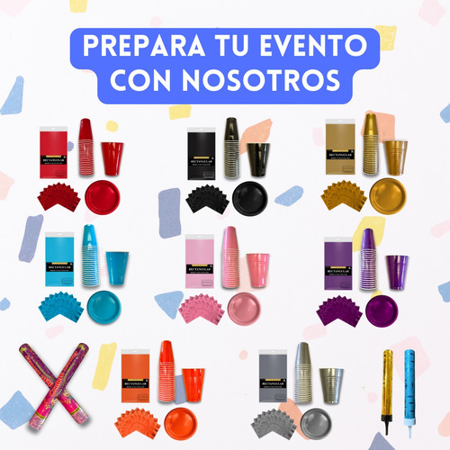 Kit Fiesta Año Nuevo 25 Personas Sombreros Cotillón