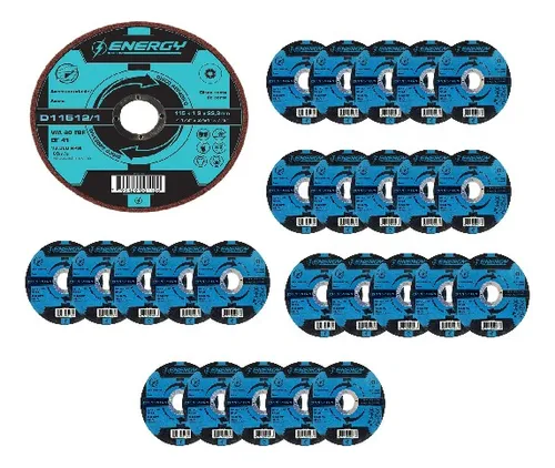 Disco Corte 4-1/2 X1.2x22.2mm Metal Acero Inoxidable 100 Pc Color Azul