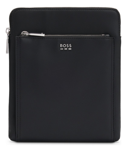 Bolso Para Hombre Boss Estilo Sobre Con Textura Color Negro Diseño de la tela unitalla