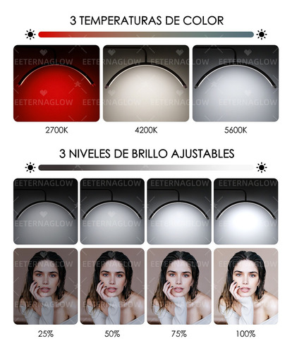 Lámpara De Pie Led Diamond Lámpara De Pestañas De Luz Roja