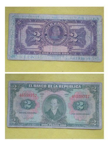 Billete 2 Pesos, 1955