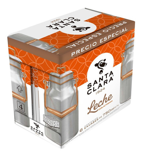 Leche Santa Clara Deslactosada 6 Pack De 1 L C/u