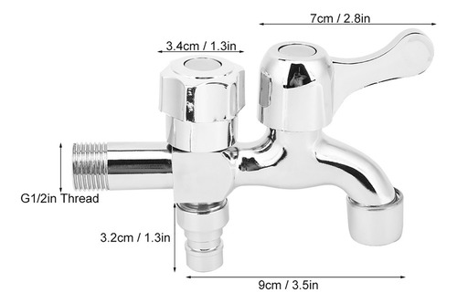 - Grifo Doble De Zinc G1/2 Pulgadas