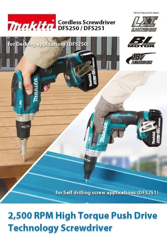 Atornillador Makita Dfs251z Orig Usa 18v Bl Durlock Durlero